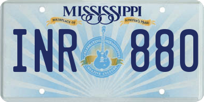 MS license plate INR880