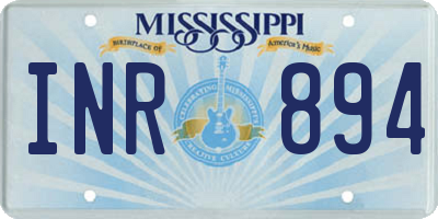 MS license plate INR894