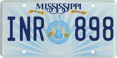 MS license plate INR898