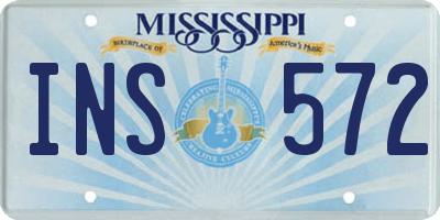 MS license plate INS572