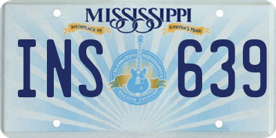 MS license plate INS639