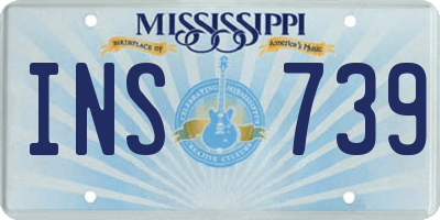 MS license plate INS739