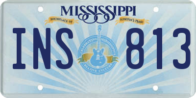MS license plate INS813