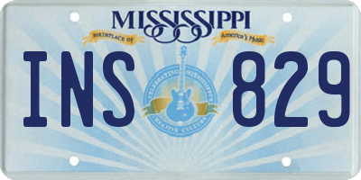 MS license plate INS829