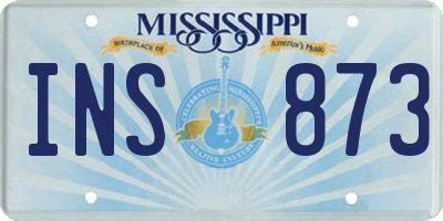 MS license plate INS873
