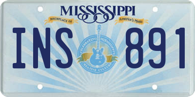 MS license plate INS891