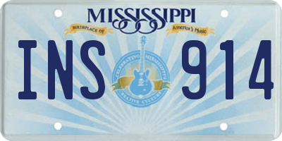 MS license plate INS914