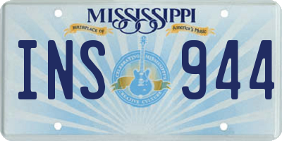 MS license plate INS944
