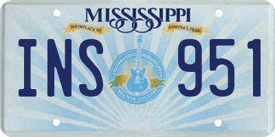 MS license plate INS951
