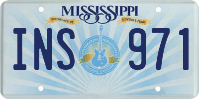 MS license plate INS971