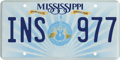 MS license plate INS977