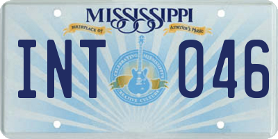MS license plate INT046