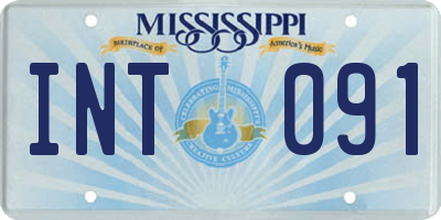 MS license plate INT091