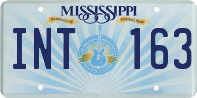 MS license plate INT163