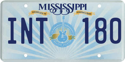 MS license plate INT180