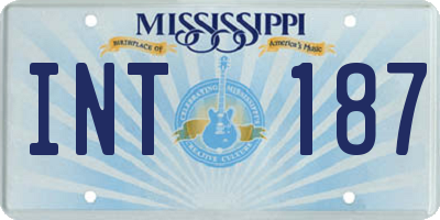 MS license plate INT187