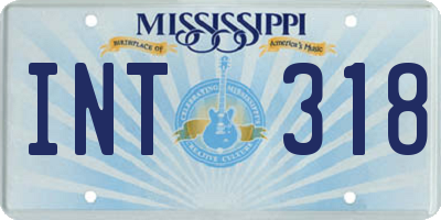 MS license plate INT318