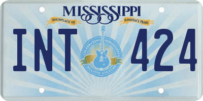 MS license plate INT424