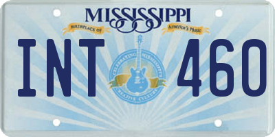 MS license plate INT460