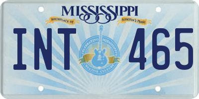 MS license plate INT465