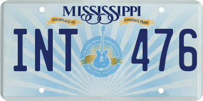 MS license plate INT476