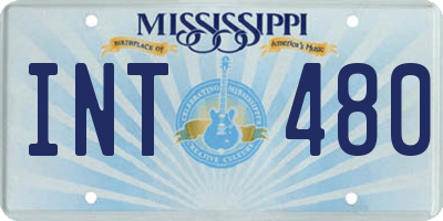 MS license plate INT480
