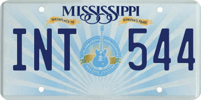 MS license plate INT544