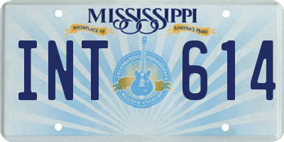 MS license plate INT614