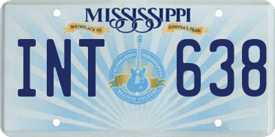 MS license plate INT638