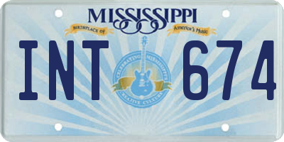 MS license plate INT674