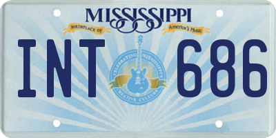 MS license plate INT686