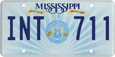 MS license plate INT711