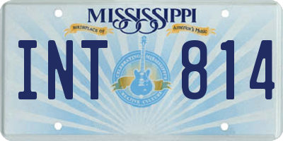 MS license plate INT814