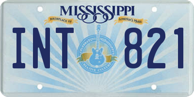 MS license plate INT821