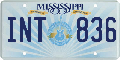 MS license plate INT836