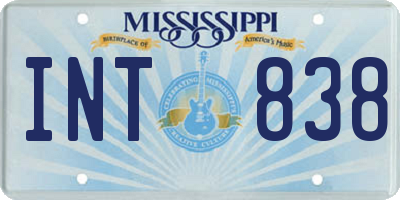 MS license plate INT838