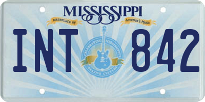 MS license plate INT842