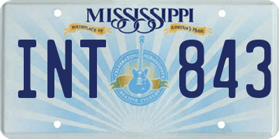 MS license plate INT843