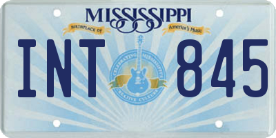 MS license plate INT845