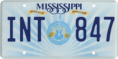 MS license plate INT847