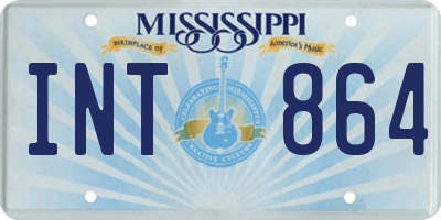 MS license plate INT864
