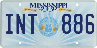 MS license plate INT886