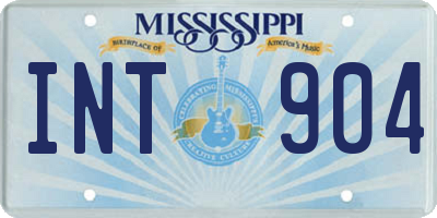 MS license plate INT904