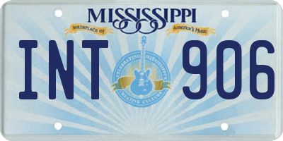 MS license plate INT906