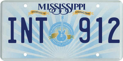 MS license plate INT912