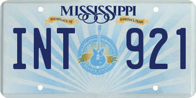 MS license plate INT921