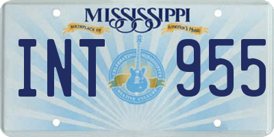 MS license plate INT955