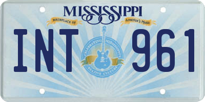 MS license plate INT961