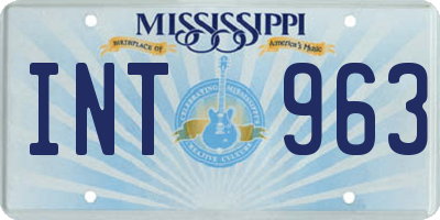 MS license plate INT963