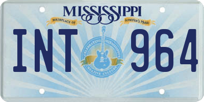 MS license plate INT964